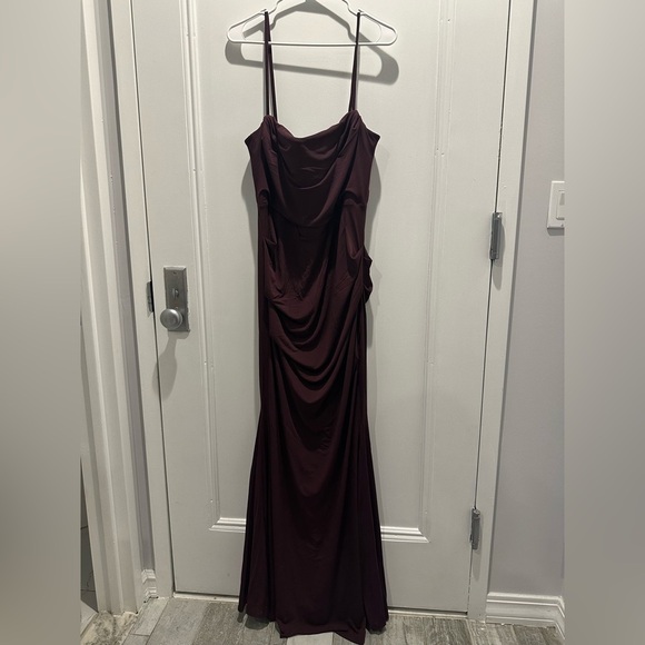 House of CB Lani Merlot Corset Maxi Dress Red - Picture 12 of 16